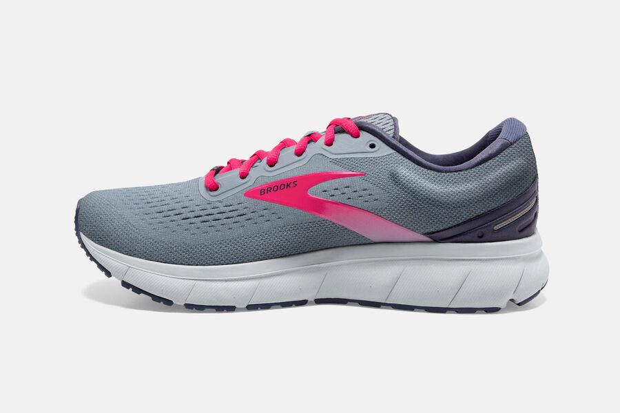 Brooks Trace Road Loopschoenen Dames - Grijs/Roze - 257904VJT